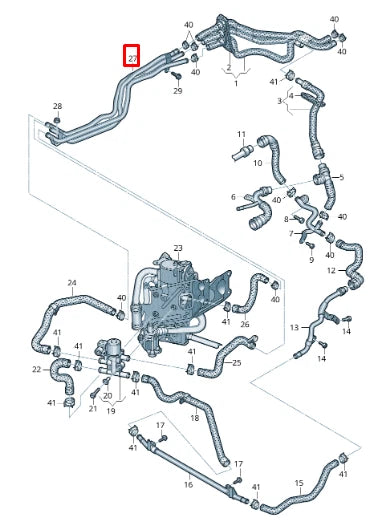 NEW AUDI A6 C8 AVANT COOLANT PIPE TUBE 4K0265235P