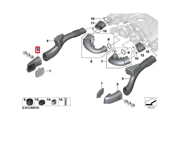 NEW BMW X5 G05 INTAKE AIR DUCT 13718662934 ORIGINAL