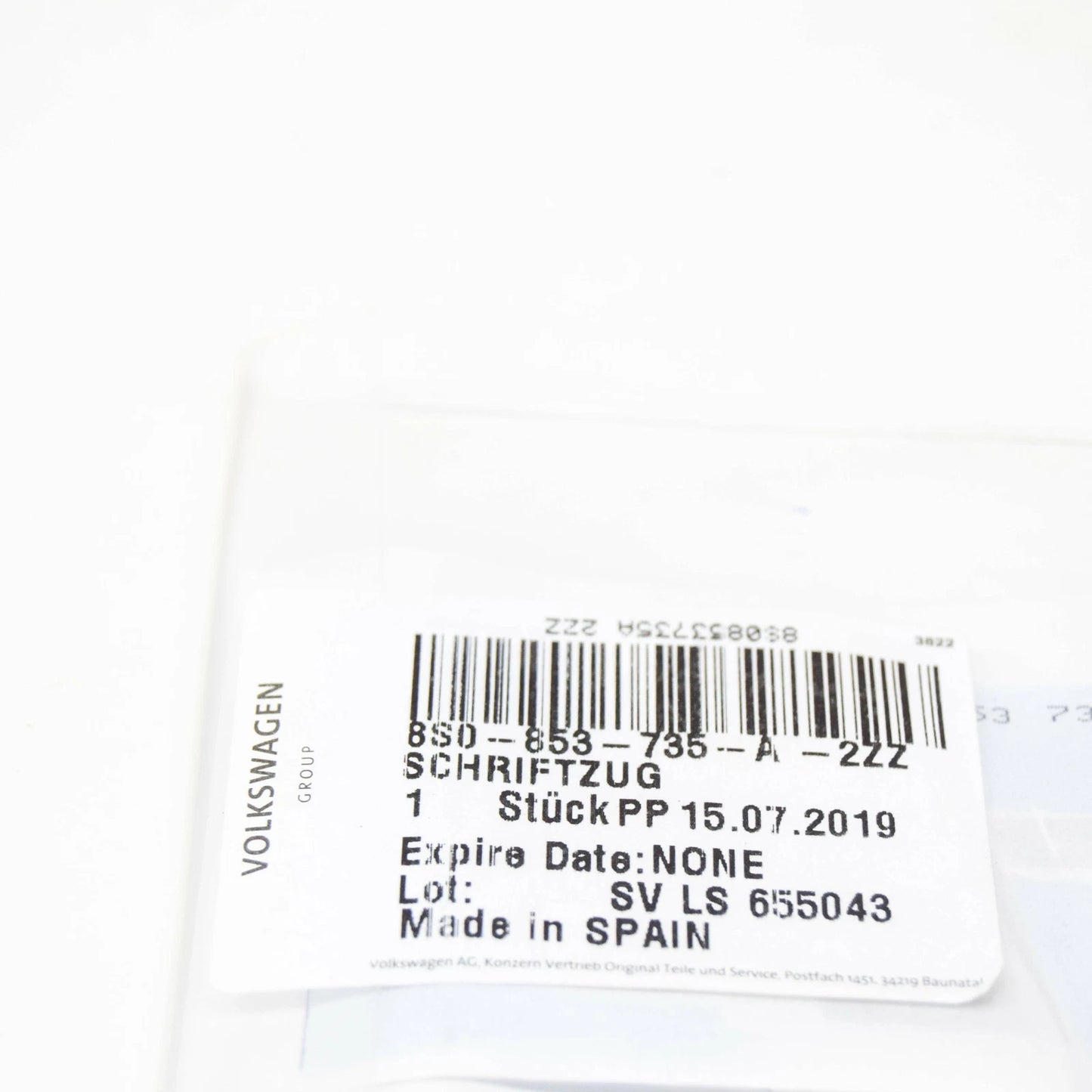 NEW AUDI TTS 8S REAR TRUNK LID EMBLEM BADGE 8S0853735A2ZZ 2016