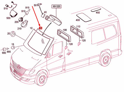 NEW MERCEDES-BENZ SPRINTER 906 FRONT WINDSHIELD SEAL A9066710020