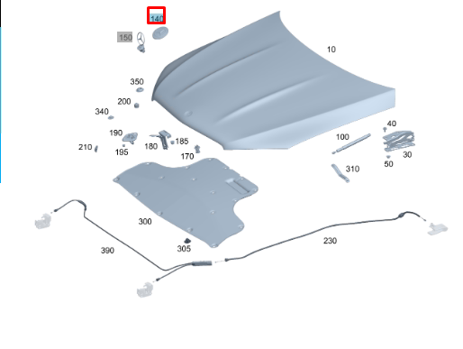NEW MERCEDES-BENZ GLS X167 FRONT BONNET HOOD BADGE A0008172805 ORIGINAL