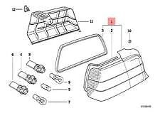 NEW BMW E36 SEDAN TAIL LIGHT RIGHT 1393430 63211393430 ORIGINAL