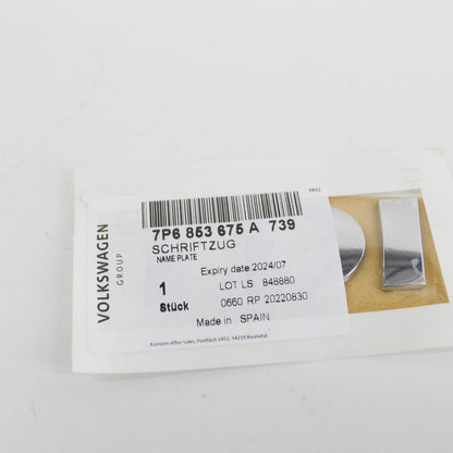 NEW VW TOUAREG 7P REAR TDI CHROME EMBLEM BADGE 7P6853675A739 ORIGINAL
