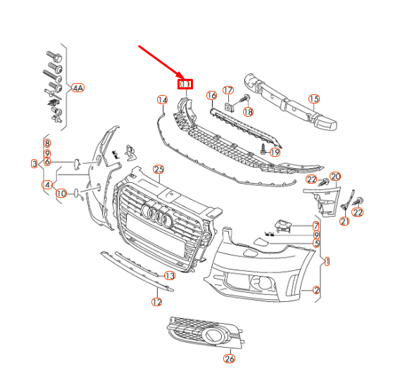 new audi a1 8x front bumper underbody closing element 8x0807611a original
