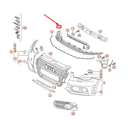 new audi a1 8x front bumper underbody closing element 8x0807611a original