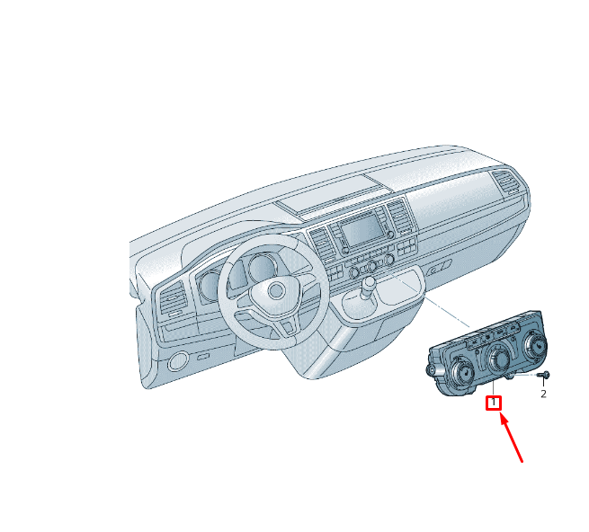 new vw transporter vi t6 heater climate control unit 7e0907047afzju original