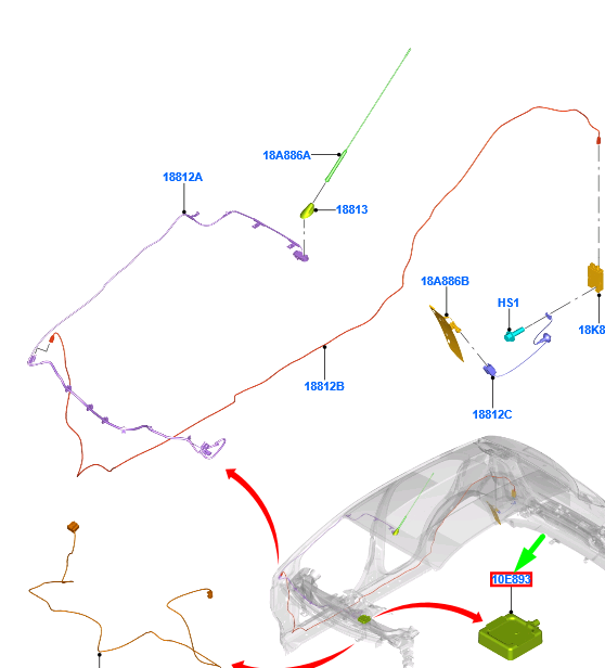 new ford ka mk3 gps aerial assy gcpt-19c175-aa 2638925 original