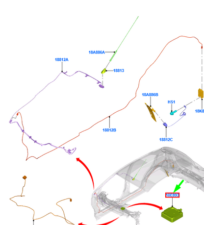 new ford ka mk3 gps aerial assy gcpt-19c175-aa 2638925 original
