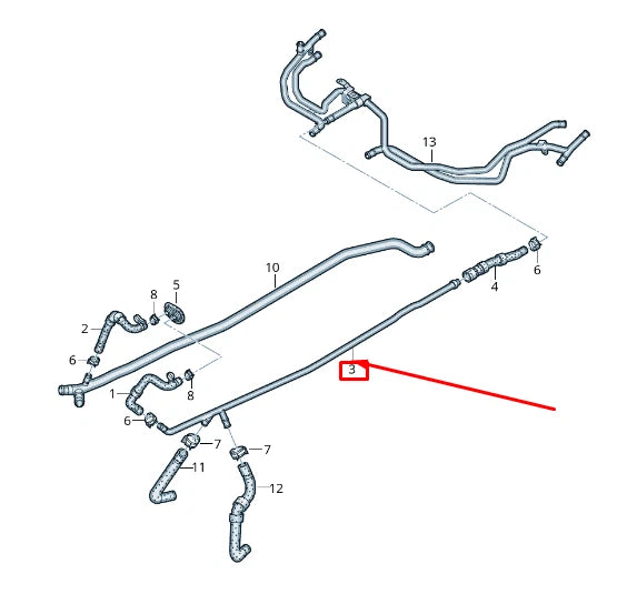 NEW AUDI R8 4S ENGINE COOLANT PIPE 4S0819270J