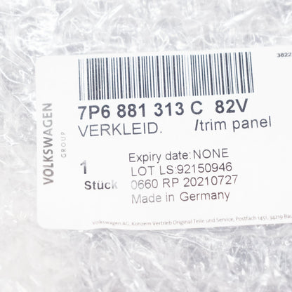 NEW VW TOUAREG 7P FRONT LEFT SEAT FRAME TRIM 7P6881313C82V ORIGINAL