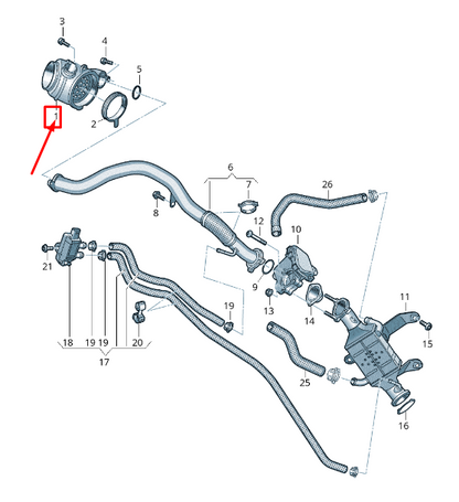 new audi q5 fy vacuum system pulsation damper 059129955bp original