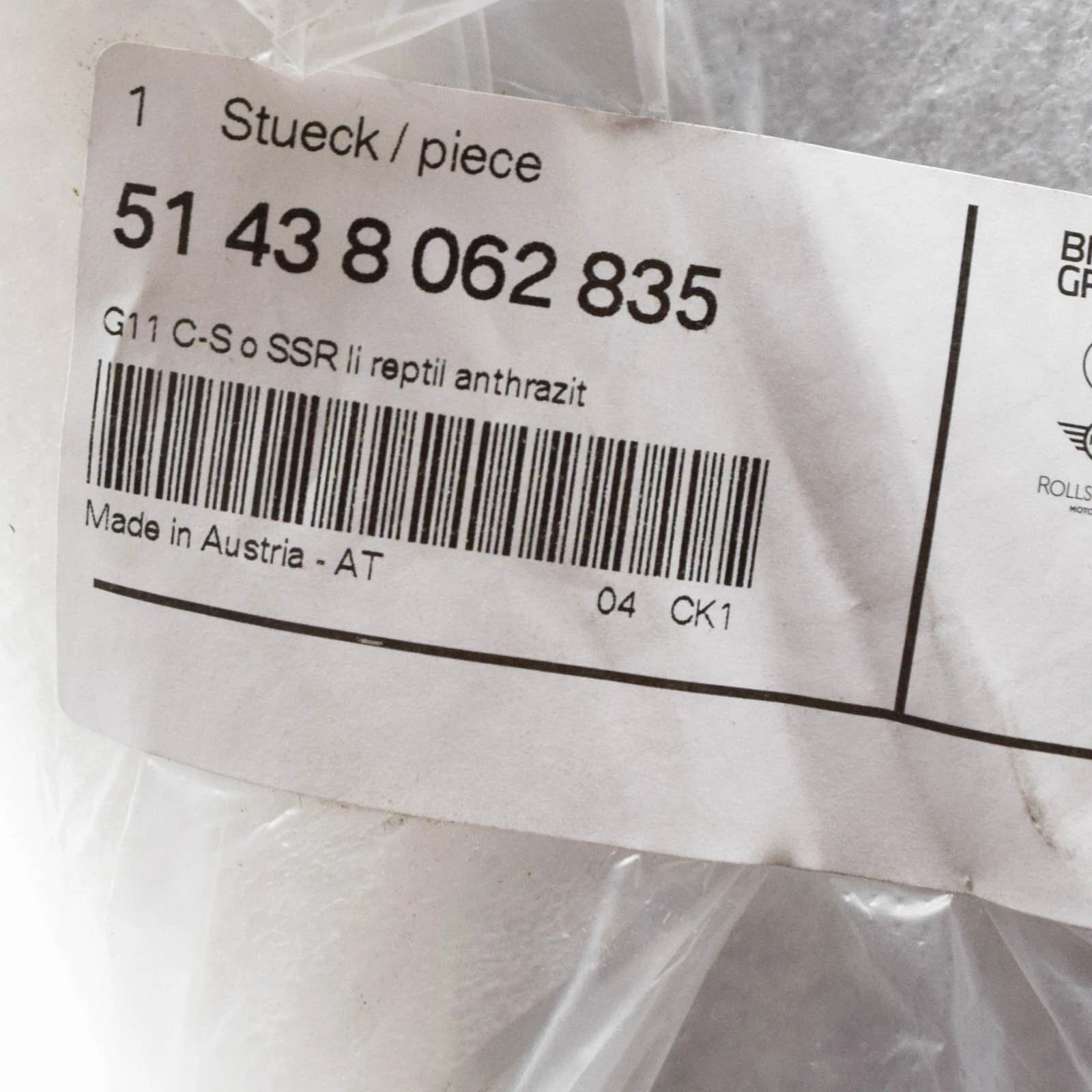 NEW BMW 7 G12 REAR LEFT C-PILLAR TRIM 51438062835 8062835 ORIGINAL