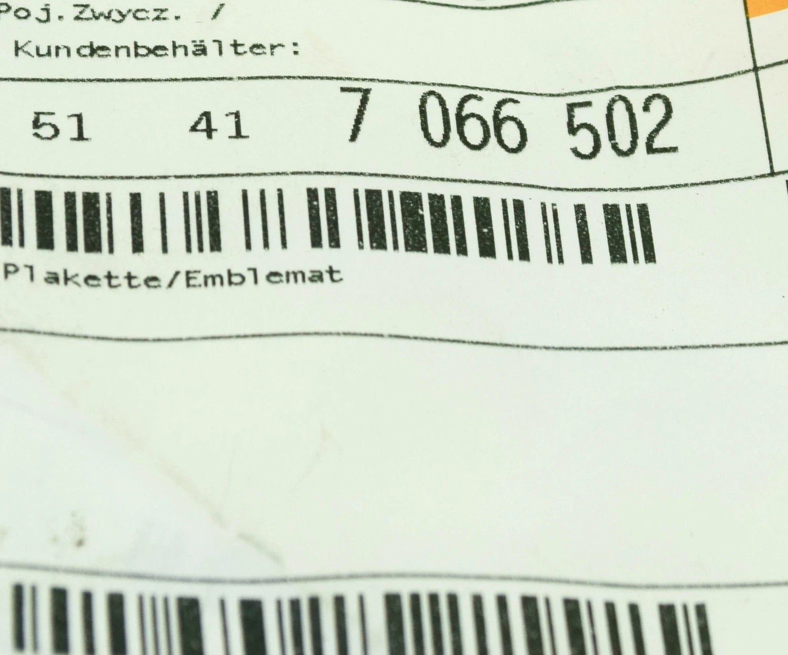 NEW BMW Z4 COUPE E86 DOOR EMBLEM NAMEPLATE BADGE 51417066502 7066502 ORIGINAL