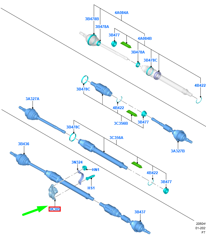 new ford puma mk2 front drive shaft bracket 2391978 m1t6-3k305-aa original