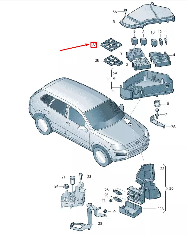 NEW VW TOUAREG 7P MK2 RELAY PLATE 7L6937503A