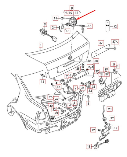 NEW VW PASSAT CC 357 BOOT LID RELEASE HANDLE BADGE 3C5827469KULM ORIGINAL