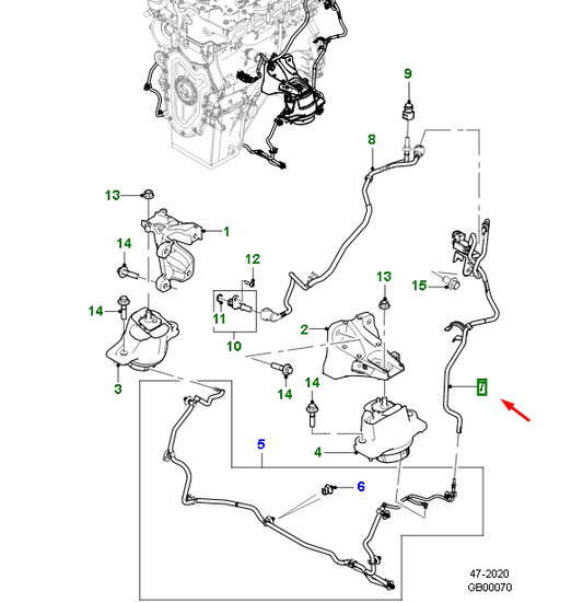 new jaguar f-pace x761 solenoid vacuum valve t4a40660 original