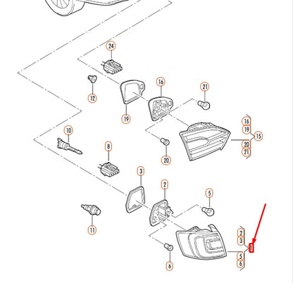 NEW VW JETTA A6 REAR RIGHT OUTER TAILLIGHT 5C6945096D
