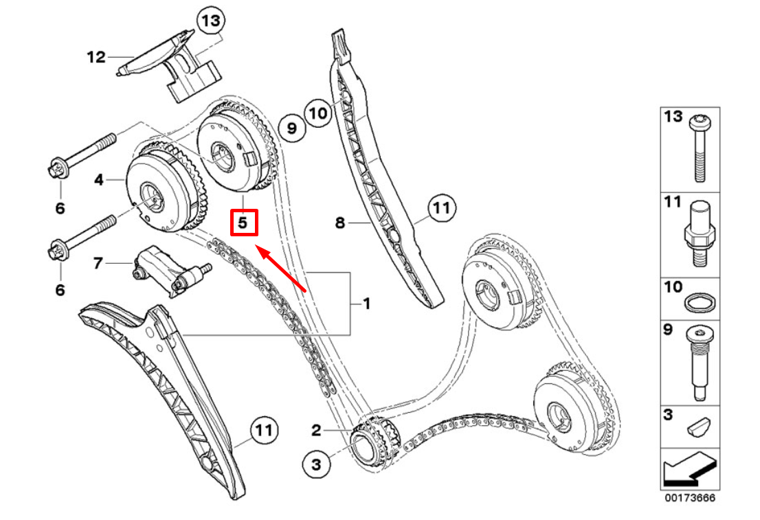 new bmw x5 e70 engine timing camshaft sprocket 7598002 11367598002 original