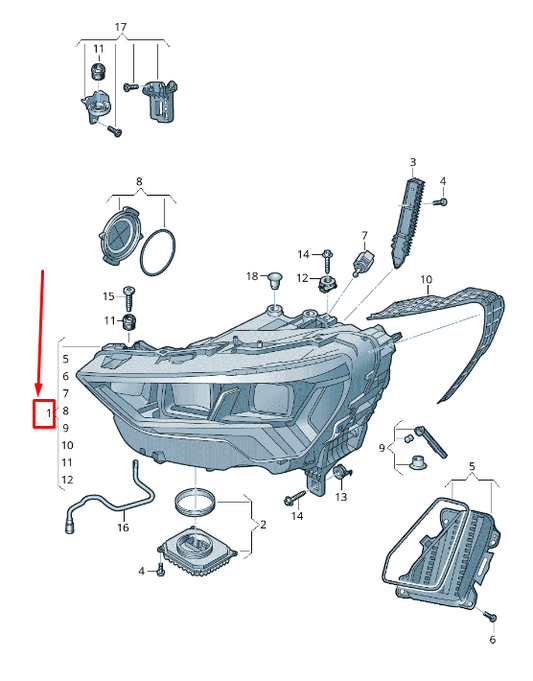 new audi q3 f3 front right headlight lhd 83a941774b original
