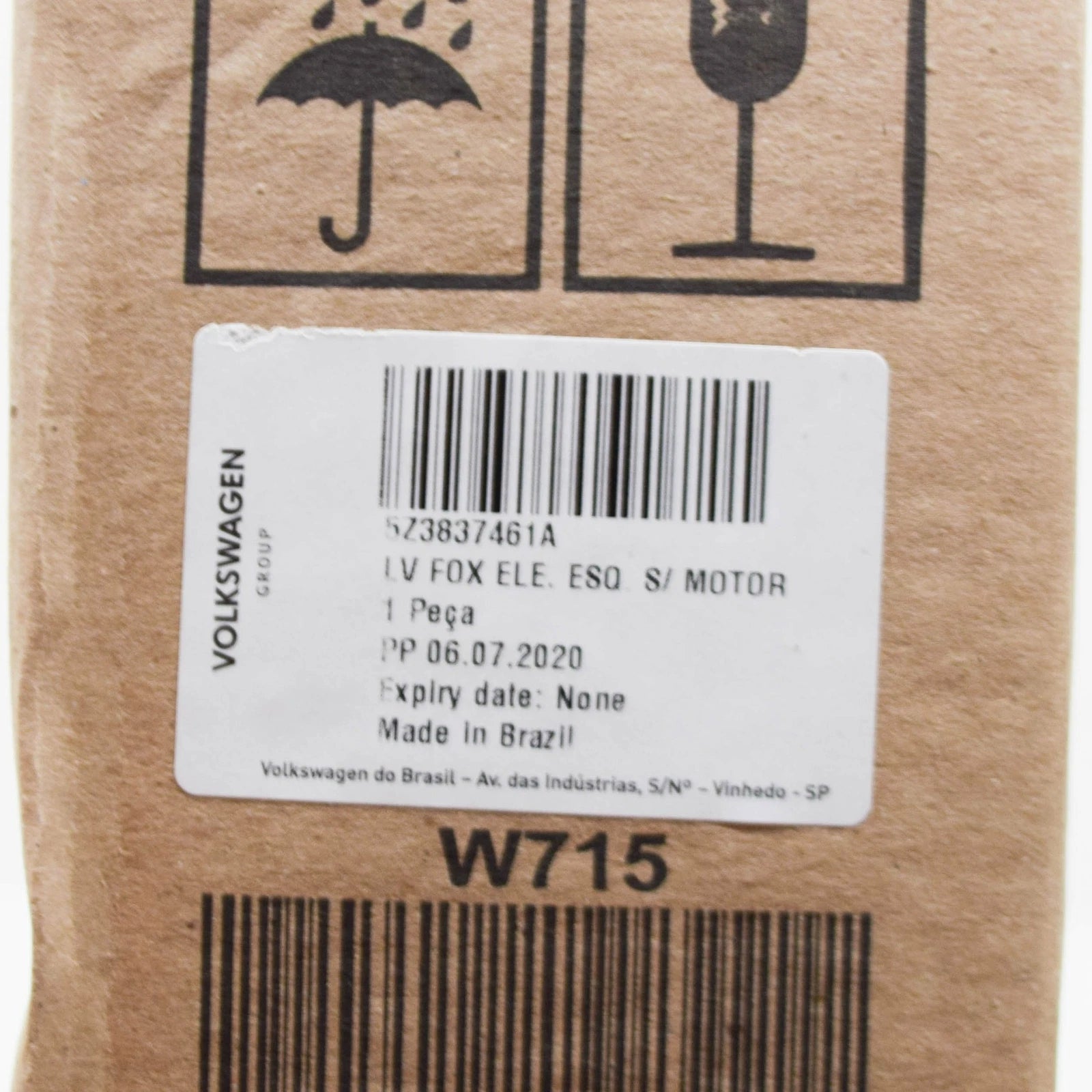 NEW VOLKSWAGEN FOX FRONT LEFT DOOR WINDOW GLASS REGULATOR 5Z3837461A