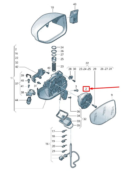 NEW AUDI A6 4A C8 LEFT EXTERIOR MIRROR ADJUSTING UNIT 4N0959577