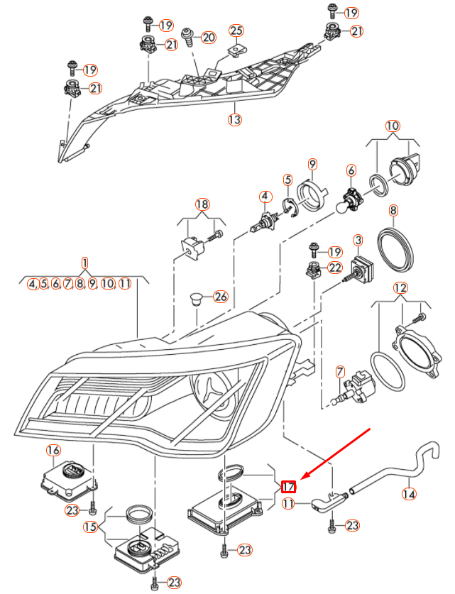 new audi a7 sportback 4g8 front cornering light control unit 4g8941329 original