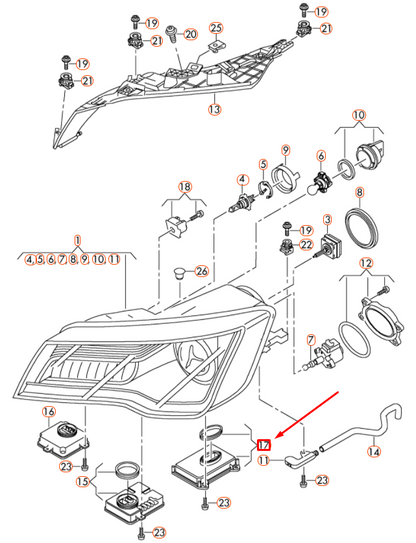 new audi a7 sportback 4g8 front cornering light control unit 4g8941329 original