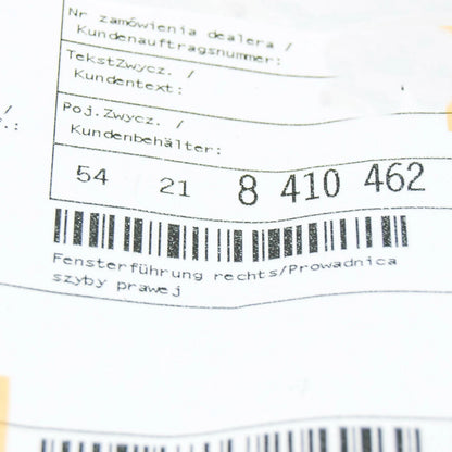 NEW BMW Z3 ROADSTER E36 HARDTOP RIGHT WINDOW GUIDE 54218410462 8410462 ORIGINAL