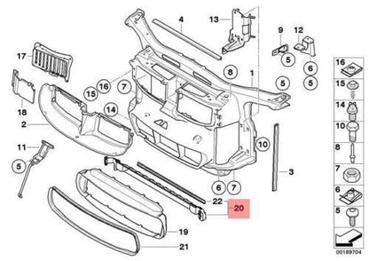NEW BMW E90 E90 E92 E92 E93 E93 OIL COOLER AIR DUCT 8040950 51718040950 ORIGINAL