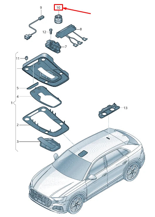 NEW AUDI Q8 4MN ROOF MICROPHONE 4M1035711B4PK