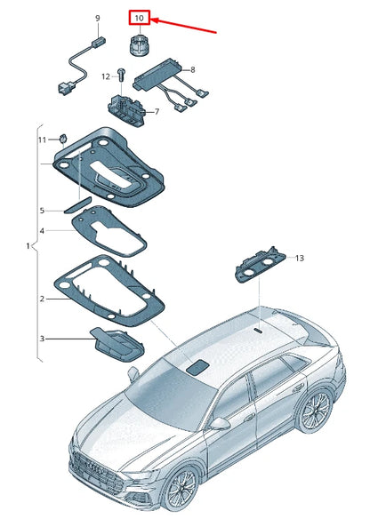 NEW AUDI Q8 4MN ROOF MICROPHONE 4M1035711B4PK