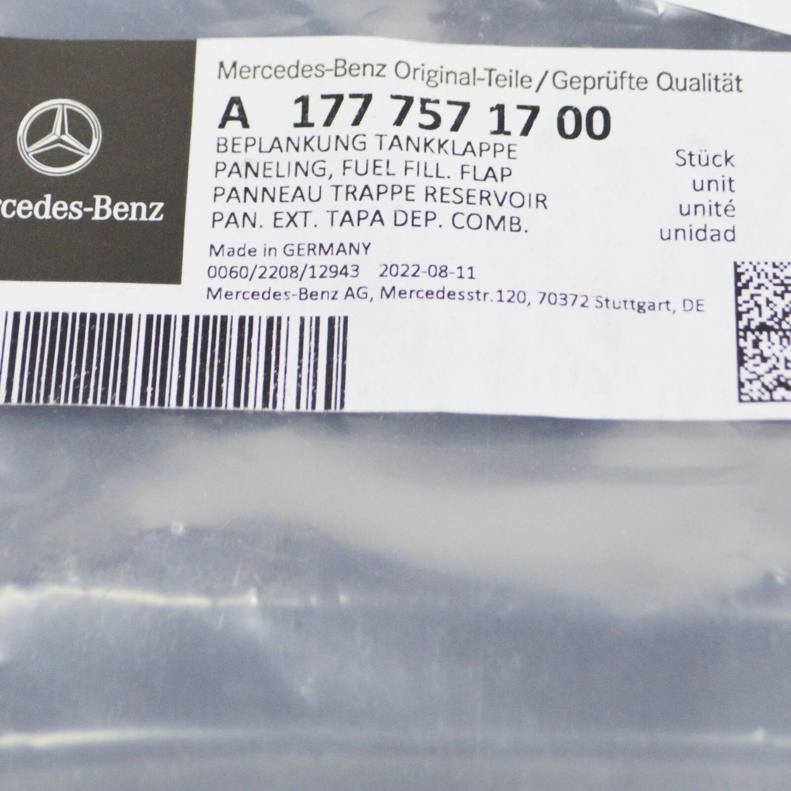 NEW MERCEDES-BENZ A W177 FUEL TANK FILLER FLAP PANEL A1777571700 ORIGINAL