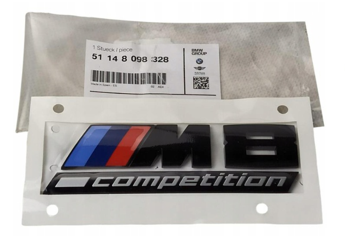 new bmw m8 cabrio f91 rear trunk bootlid badge 51148098328 8098328 original