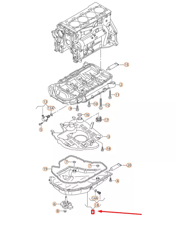 NEW AUDI A4 B8 ENGINE OIL SUMP LOWER PART 06L103600F ORIGINAL