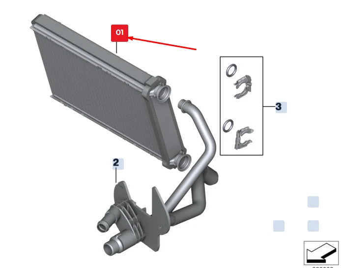 NEW BMW X3 F25 INTERIOR HEATER RADIATOR 64119128953 9128953 ORIGINAL