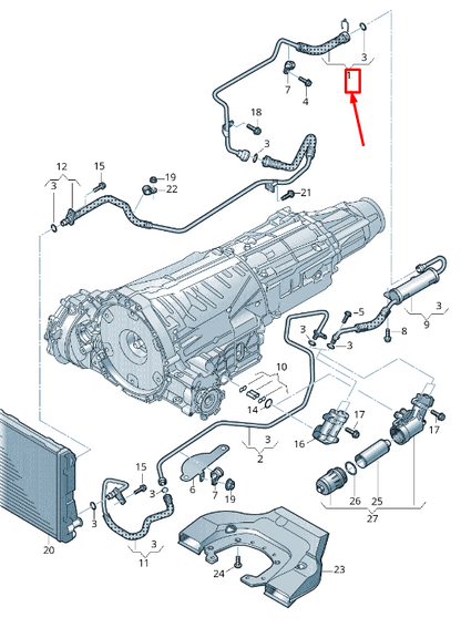 new audi a4 avant b8 engine oil pressure line 8k0317818cq original