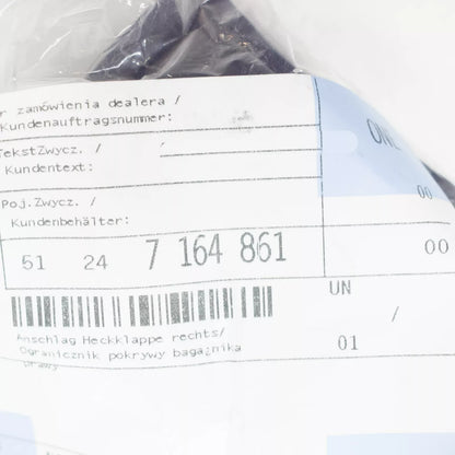 NEW BMW X5 E70 RIGHT TRUNK LID STOP 7164861 51247164861 ORIGINAL