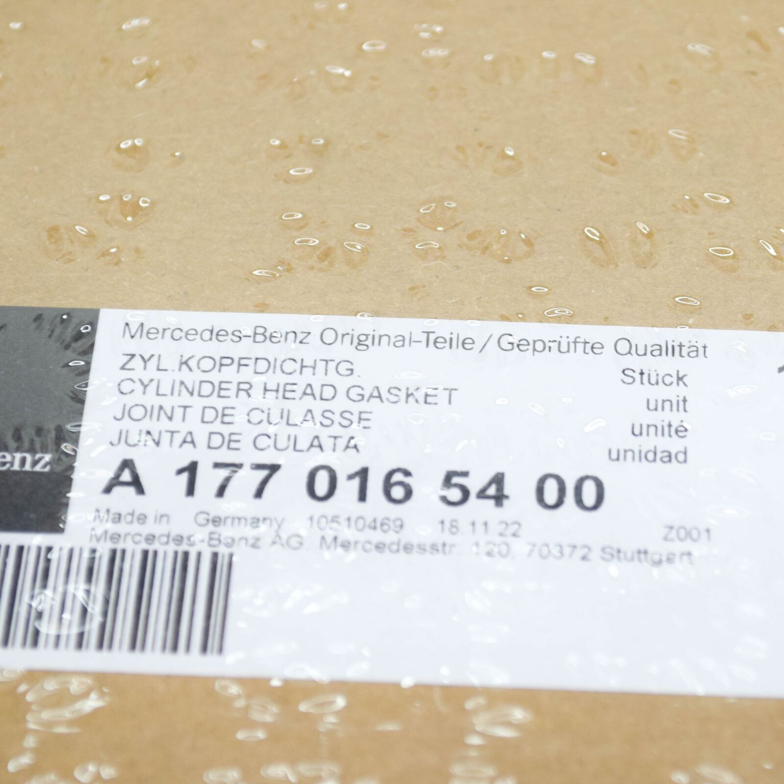 NEW MERCEDES BENZ GLC C253 AMG RIGHT CYLINDER HEAD GASKET A1770165400 ORIGINAL