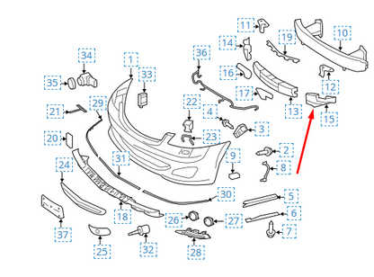 NEW MERCEDES-BENZ S-CLASS W221 FRONT LEFT IMPACT ABSORBER A2218856137 ORIGINAL