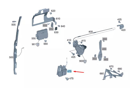 NEW MB VITO W447 REAR RIGHT POWER CLOSING SYSTEM DOOR DRIVE A4477600110 ORIGINAL