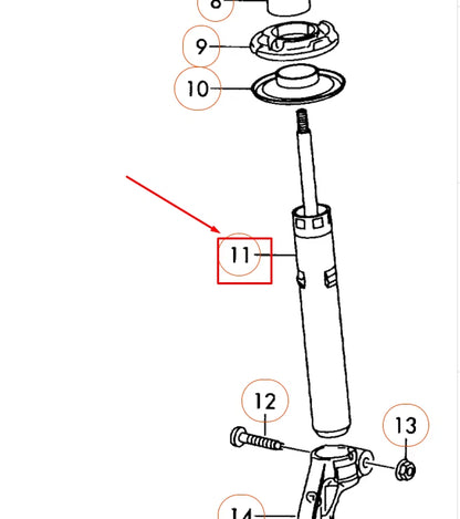 NEW AUDI A4 B8 FRONT GAS SHOCK ABSORBER 8K0413031BA ORIGINAL