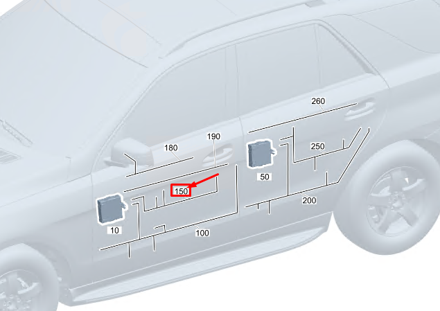 new mercedes-benz eqc front door wiring harness a2055400766 original