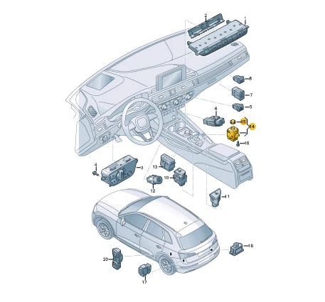 NEW AUDI Q5 80A RADIO CONTROL VOLUME BUTTON 80B919616A