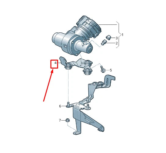 NEW AUDI Q7 4M PRESSURE ACCUMULATOR BRACKET LHD 4M1614193A