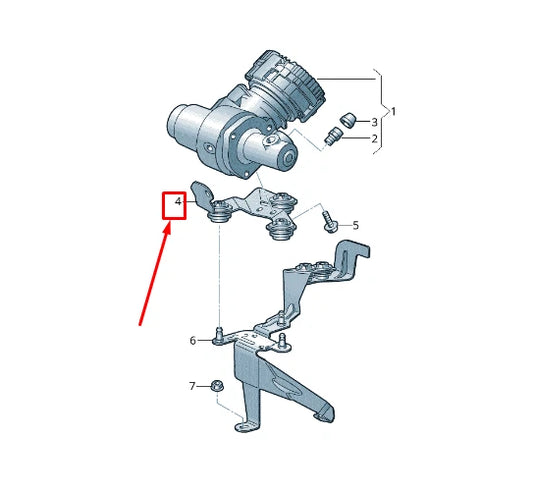 NEW AUDI Q7 4M PRESSURE ACCUMULATOR BRACKET LHD 4M1614193A