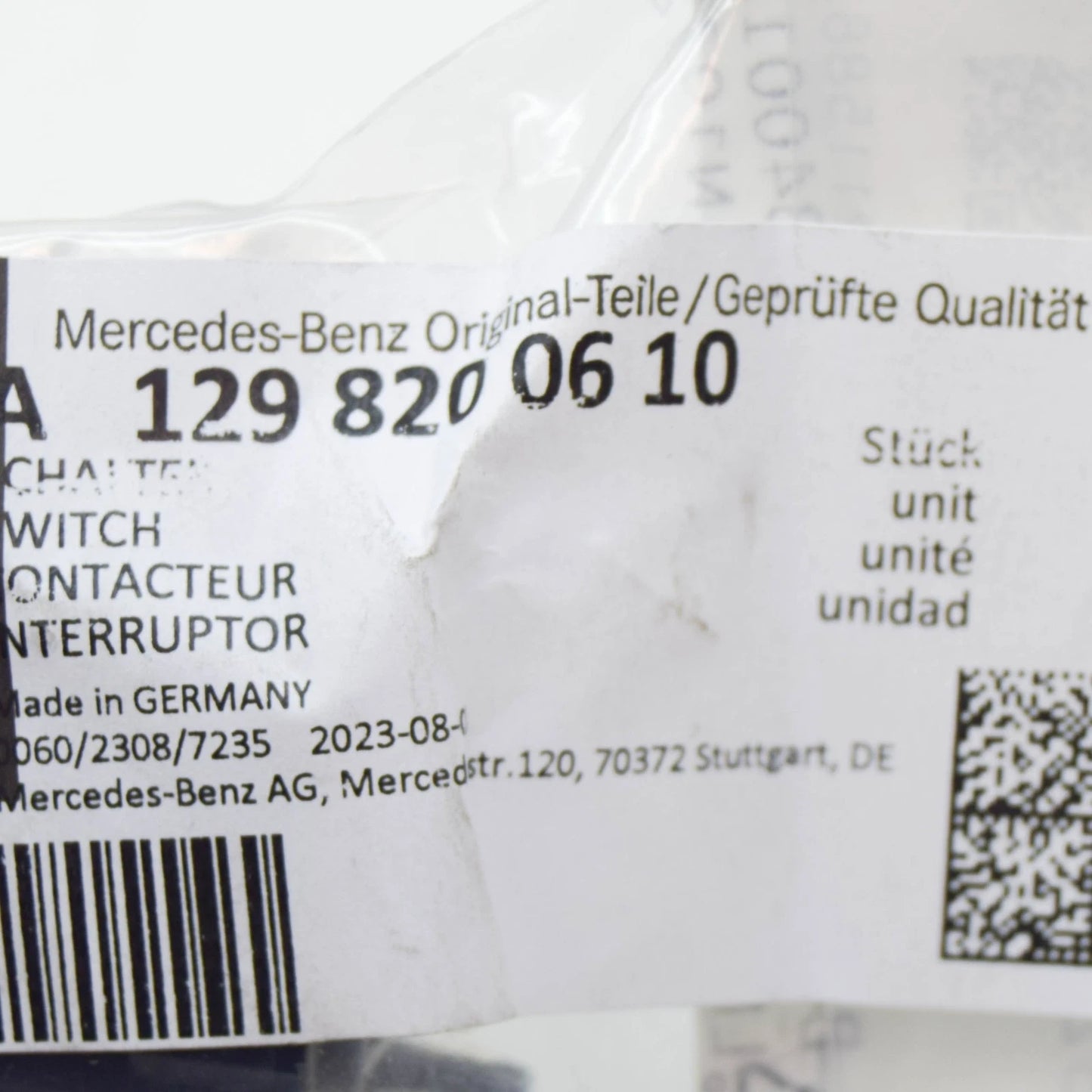 NEW MB C-CLASS W202 DOOR WING MIRROR CONTROL SWITCH A1298200610 ORIGINAL