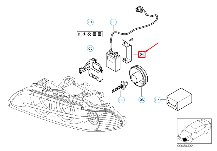 new bmw e39 sedan support f xenon light control unit 63126907422 original