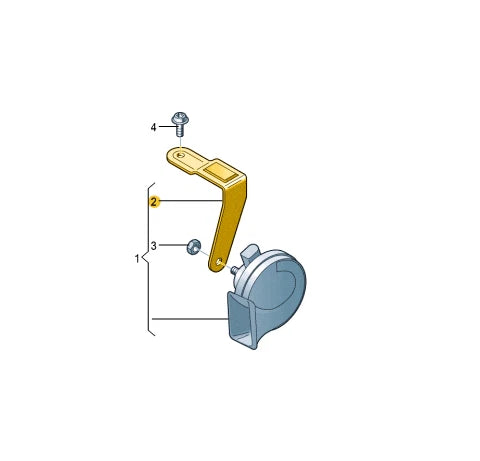 NEW AUDI Q7 4M LEFT LOW TONE LEFT HORN BRACKET 4M0951229 ORIGINAL