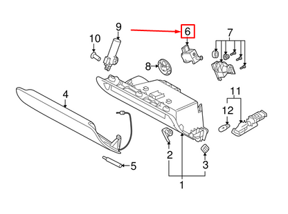 NEW AUDI Q7 4L GLOVE BOX RELEASE MOTOR 3B0959782A ORIGINAL